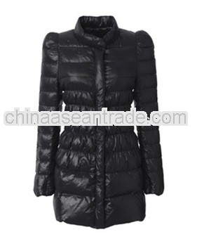 2014 Wholesale ladies fashion shiny duck down jacket