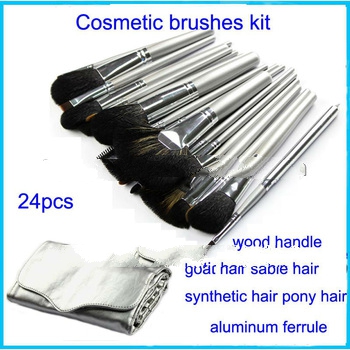24pcs Makeup Brush Set Synthetic/Sable/Pony Bristle Wholesale