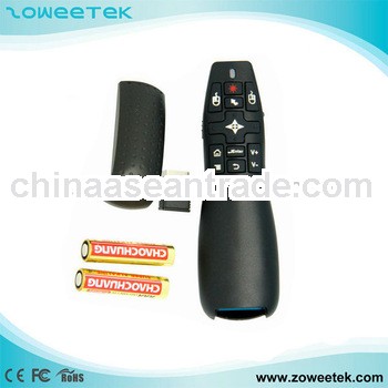 2.4GHz wireless ppt remote presenter with air fly mouse laser pointer