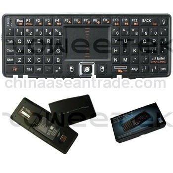 2.4G Ultra Mini Wireless Backlit Keyboard with Track Pad for Smart TV/PS3