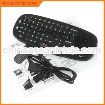 2.4g mini wireless backlit keyboard with touchpad