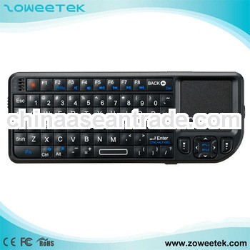 2.4g wireless backlit keyboard with touchpad for smart tv