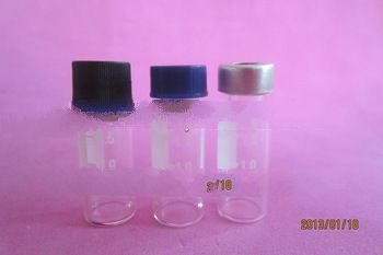 2ml clear glass tubular vial with cap