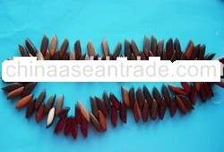 Kamagong streak wood beads 2x5mm 94 pcsper strand