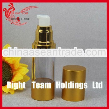 30ml airless cream bottle with gold cap with pump wholesale