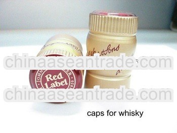 30mm*60mm red label aluminium caps, aluminium whiskey closure