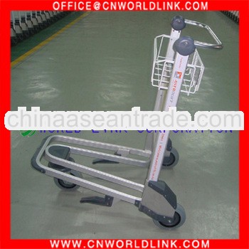 3 Wheel High Quality Aluminum Baggage Cart For Airport