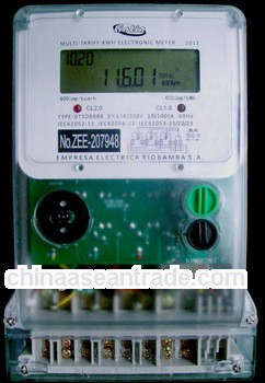 3 phase 4 wire digital multifunction electrical energy meter RS485