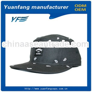 3d logo custom 5 panel flat brim snap back hat