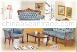Teak Classic Design Sofa Set King of Romawi Rose 2 Indoor Furniture