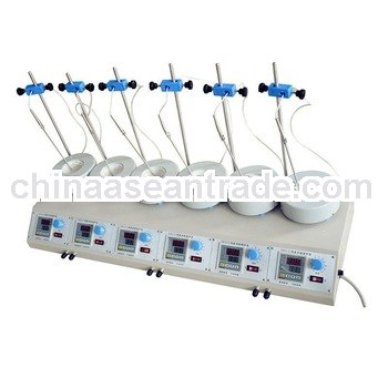 50-1000ml LCD digital Display equipment six-positional magnetic stirring 24 volt heater
