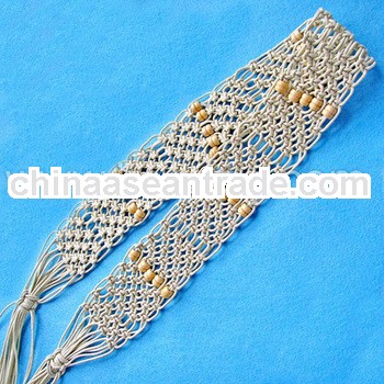 5 Row handmade knit belt beaded chain belts for women WBT-106