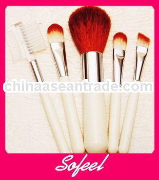 5pcs white high quality fashion cosmetic brushes