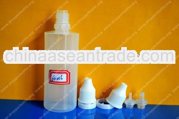 60ml Eliquid Plastic Dropper bottle with normal tip and tamperproof cap