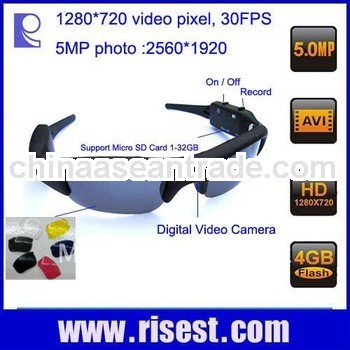 720P HD Video Glasses Hidden Camera for Riding and Fishing