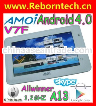 7" Amoi V7F Allwinner A13 Tablet PC Android 4.0 ICS Capacitive Touch 512MB 4GB HDD