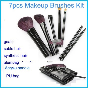 7pcs Makeup Brush Set Professinal Manufacturer China Acrylic