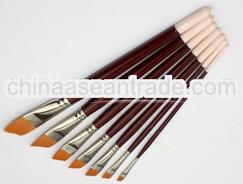 7pcs/set nylon hair wood handle artist brush art brush