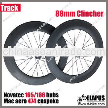 88mm clincher track fixed gear carbon wheel
