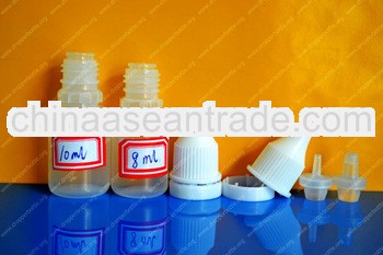 8ml/10ml nicotinic liquid for e cigarette bottle with Tamperproof caps