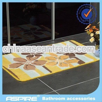 Acrylic material flower design bathroom mat