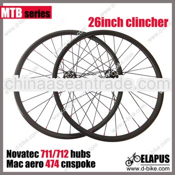 Affordable carbon 26" mtb wheel clincher