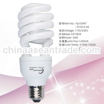 Africa hot sale!!!t4 E27 ISO9001 half spiral energy SAVE