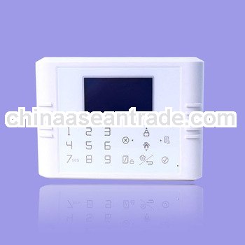 Alarm system manufacturer china Wireless GSM SMS burglar alarm with LCD touch pad