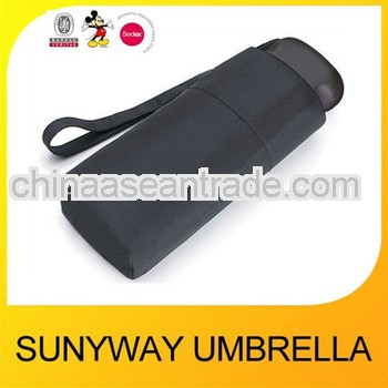 Aluminum Black Pocket Mini Flat Folding Umbrella