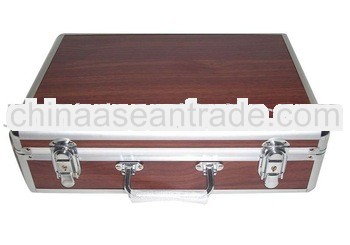 Aluminum cases with wood brown tool case luggage