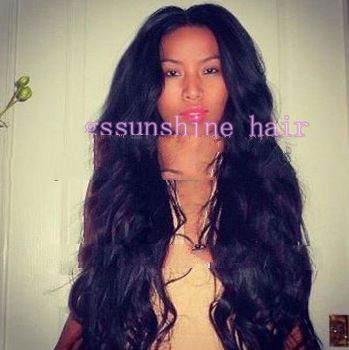 Amazing cheap price ! 26" #1b loose wave middle part 180 density full lace wig no shedding and 