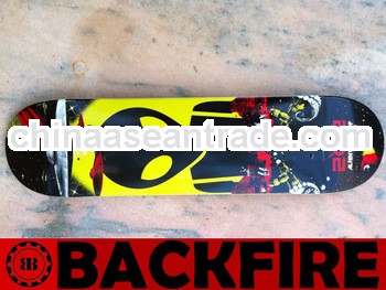 Backfire 2013 New Design 7 ply Canadian maple skateboard deck supplier