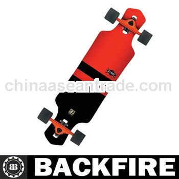 Backfire 2013 New Design Drop Thru Fluorescent Orange/Black Longboard Skateboard Complete