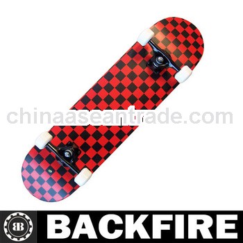 Backfire skateboard CHECKER SKATEBOARD New PRO COMPLETE RED/BLACK Checkers good quality