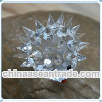 Beautiful Clear Crystal Hedgehog Decoration for Desktop Gifts