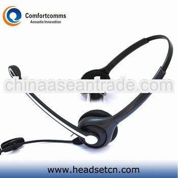 Binaural Call Center Headset with Noise Canceling Microphone