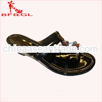 Black Beads Low flip-flop wedge sandals,wedge sandals on sale