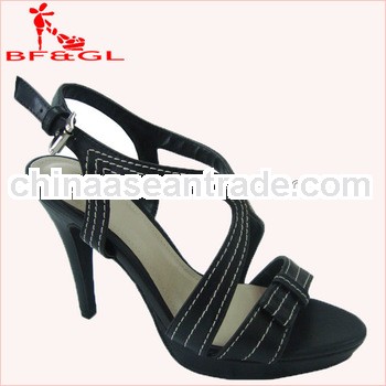 Black Elegant Line Ladies High Heel Shoes 2013