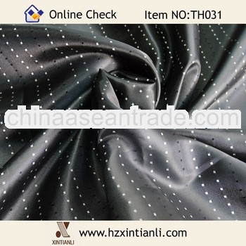 Black White Polyester Satin Dobby Fabrics
