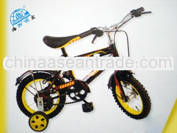 Black frame cool type baby boy cycle bmx with carrier yellow color rim