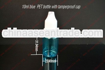 Blue tinted 10ml bottles with blue lid and thin drop