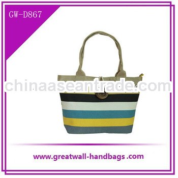 Blue white striped canvas bag,candy bags
