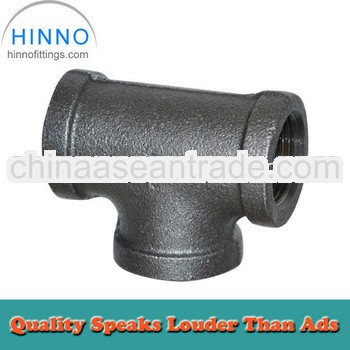 British standard banded malleable iron pipe tee 130