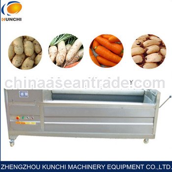 Brush Style Carrot Washing Peeling Machine/ washer and peeler for potato/ cassava of high effective 