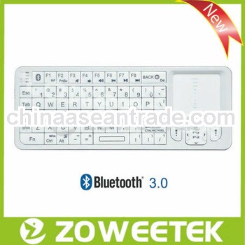 CE, FCC& RoHS multi-language mini backlit bluetooth keyboard with with integrated touchpad