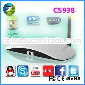 CS938 android tv box webcam amlogic 8726 MX dual core