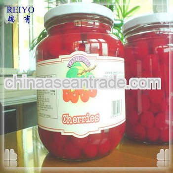 Canned maraschino cherry