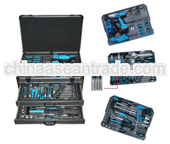 Carbon Steel LB-389-190pcs with ABS Gray case(tool set;High Quality and Professional hand tool set)