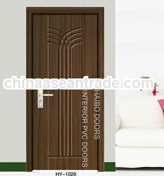 Cheap Interior PVC MDF wooden Door for rooms (HB-8024)