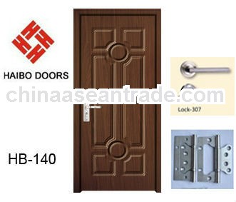 Cheap Interior wooden PVC bathroom door price low (HB-140)